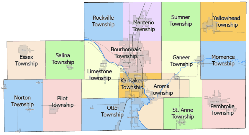 Political Townships of Kankakee County